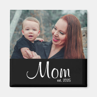 Mom Established Photo Gift Magnet