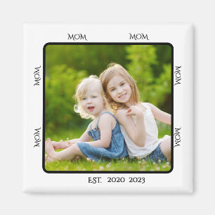Mom Established Photo Gift Magnet