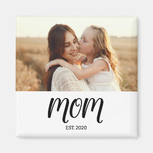 Mom Established Photo Gift Magnet