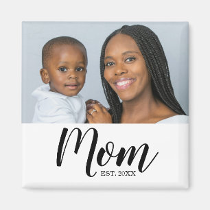 Mom Established Photo Gift Magnet