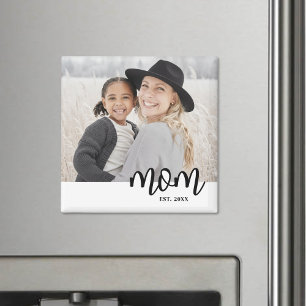 Mom Established Photo Gift Magnet