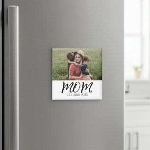 Mom Established Photo Gift Magnet