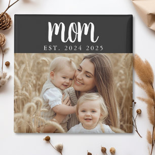 Mom Established Photo Gift Magnet