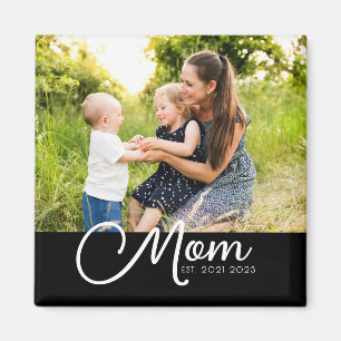 Mom Established Photo Gift Magnet