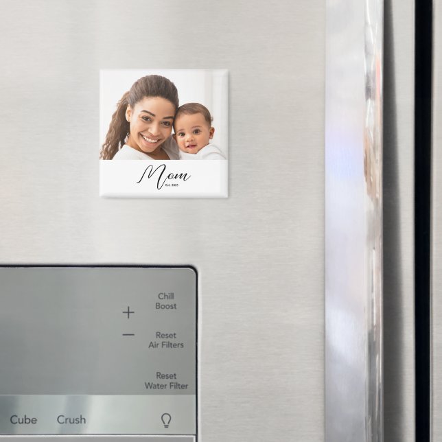 Mom Established Photo Gift Magnet (In Situ (Fridge))