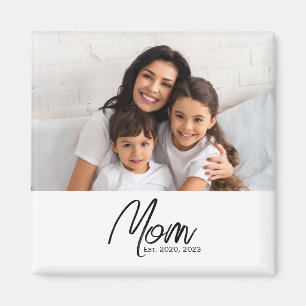 Mom Established Photo Gift Magnet