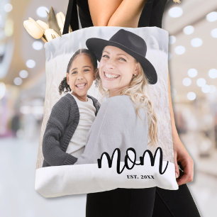 Mom Established Photo Gift Tote Bag