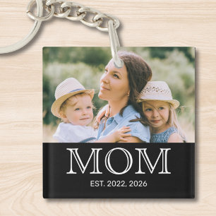 Mom Established Photo Key Ring