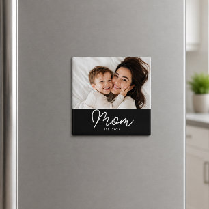 Mom Established Photo Mother's Day Magnet