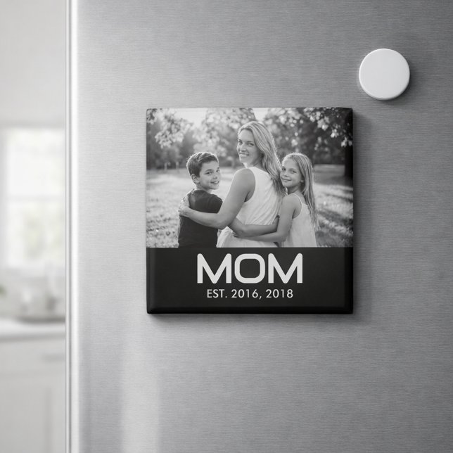 Mom Established Photo Mother's Day  Magnet (Creator Uploaded)