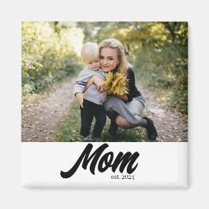 Mom Established Photo Mother's Day Magnet