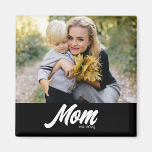Mom Established Photo Mother's Day Magnet