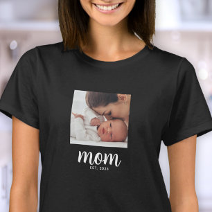 Mom Established Photo Mother's Day T-Shirt