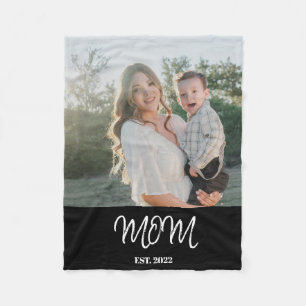 Mom Established, Photo, Script, Fleece Blanket