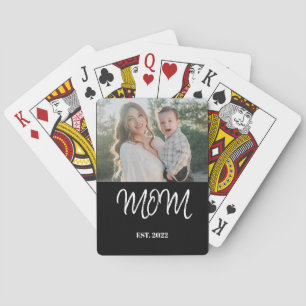 Mom established, Poker Cards with Photo