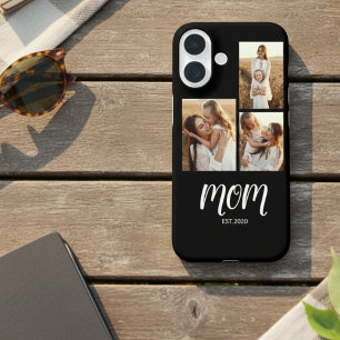 Mom Established Script Black 3 Photo iPhone 16 Case