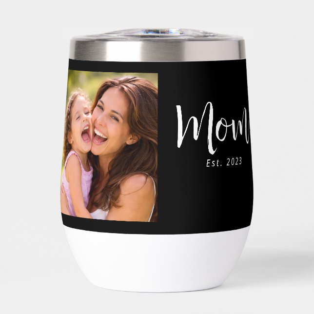 Mom Established Script Black Photo (Front)