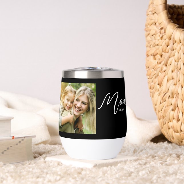 Mom Established Script Black Photo (Living Room (Rotated))