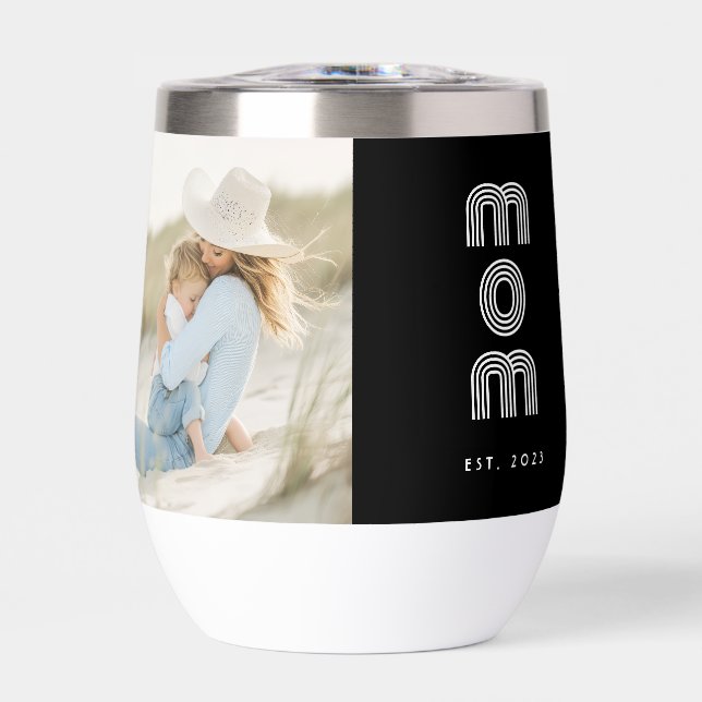 Mom Established Script Black Photo (Front)