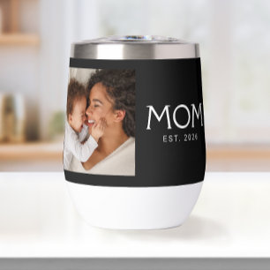 Mom Established Typography Black Photo