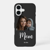 Mom Established Year Black Modern Script