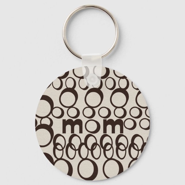 MOM Fashion Keychain "Canvas" Brown (Front)