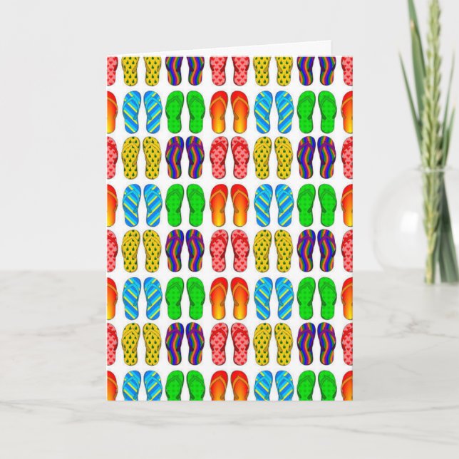 ****MOM**** FLIP-FLOPS & RELAX "BIRTHDAY WISHES" CARD (Front)