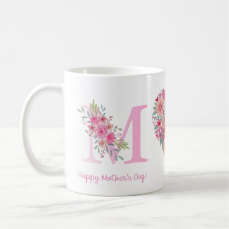 Mom flower heart Happy Mother's Day Mug