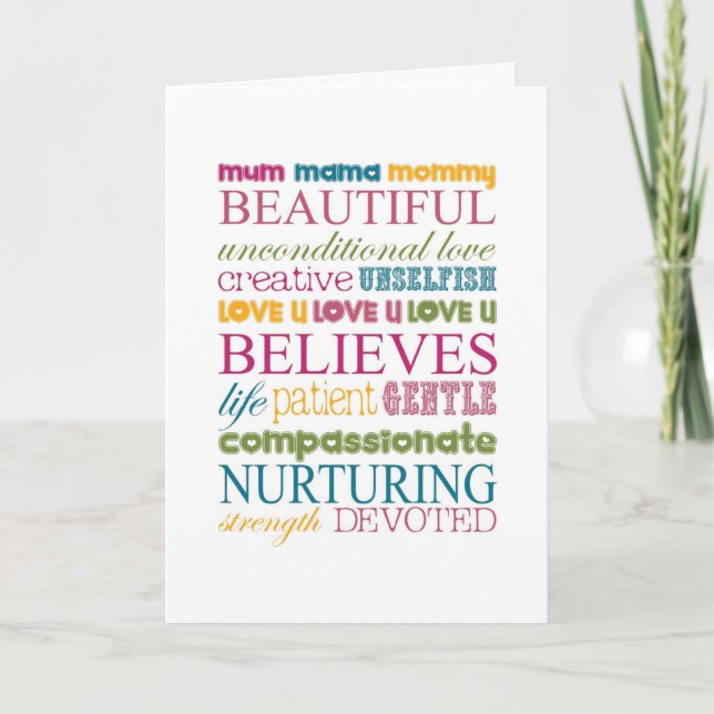 MOM, FRIEND, RELATIVE ON MOTHER'S DAY FOR ALL CARD (Front)