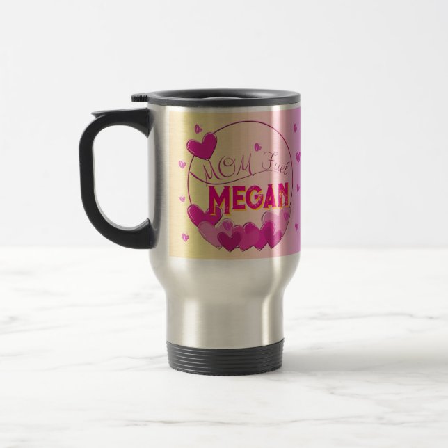 'Mom Fuel coffee' Travel Mug (Left)
