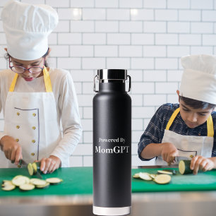 Mom Funny Birthday - Powered By MomGPT - Ai Joke Water Bottle