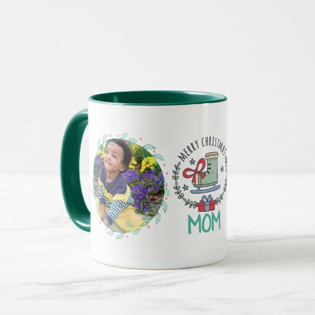 MOM Gifts FUNNY Quotes ADD Kid Photos Mother Love Mug (Front Left)