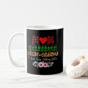 Mom Grandma Great Grandma Getting Better plaid Coffee Mug