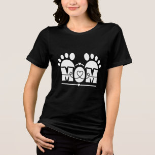 MOM Heart Footprint Tri-Blend Shirt