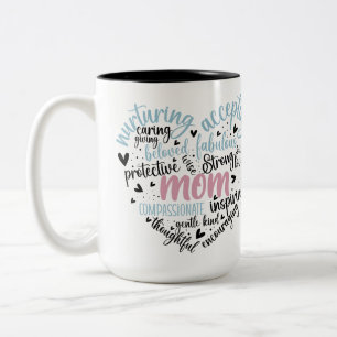 Mom Heart Two- Tone 15oz Mug