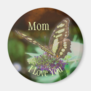 Mom I Love You Butterfly Magnet