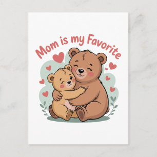 Mom Is My Favorite Announcement Postcard