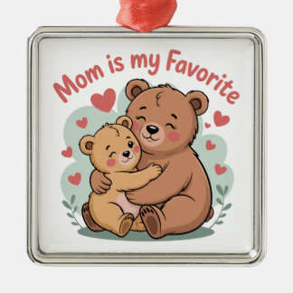 Mom Is My Favorite Metal Tree Decoration