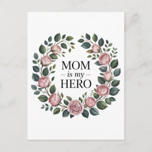 Mom Is My Hero Invitation Postcard