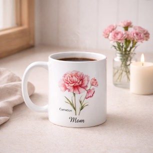 Mom January Birth Flower Coffee Mug