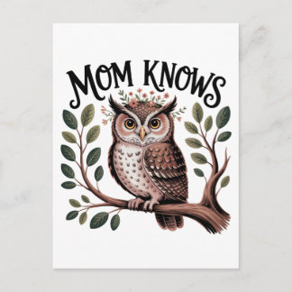 Mom Knows﻿ Announcement Postcard