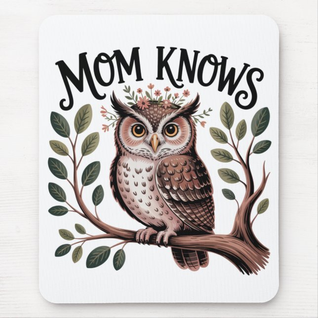 Mom Knows﻿ Mouse Mat (Front)
