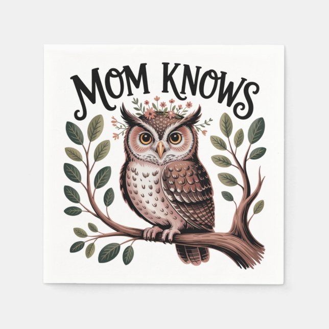 Mom Knows﻿ Napkin (Front)