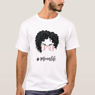 Mom Life Baseball Softball Mothers Day Messy Bun C T-Shirt