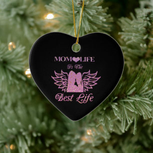 mom life is the best life ceramic tree decoration