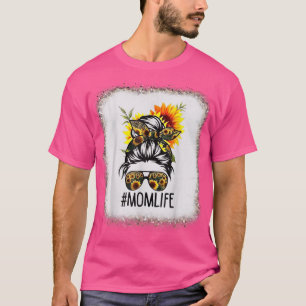 Mom Life Sunflower, Matching Family Love Leopard B T-Shirt
