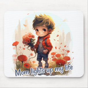 Mom lights up my life mouse mat