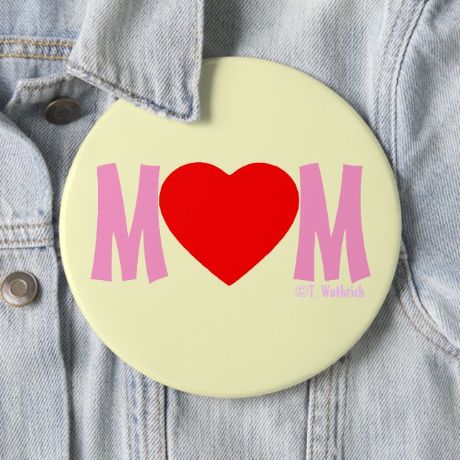 MOM Love Mother's Day Gift Button (In Situ)