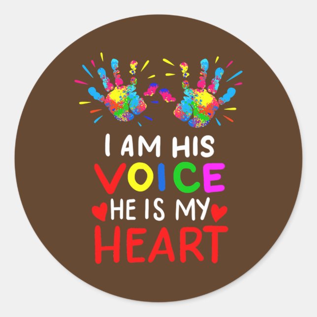 Mom Mama Autistic Autism Awareness Month Gifts  Classic Round Sticker (Front)