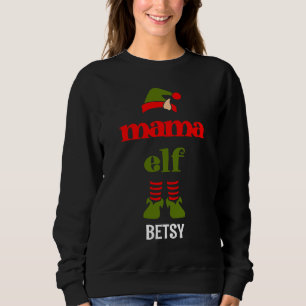 MOM MAMA CHRISTMAS ELF PERSONALIZED T-SHIRT SWEATSHIRT